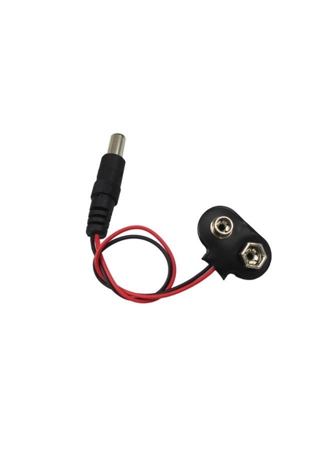 SNAP Battery Connector DC Power Supply Adapter for Arduino, Raspberry Pi, and Electronics Projects,9V